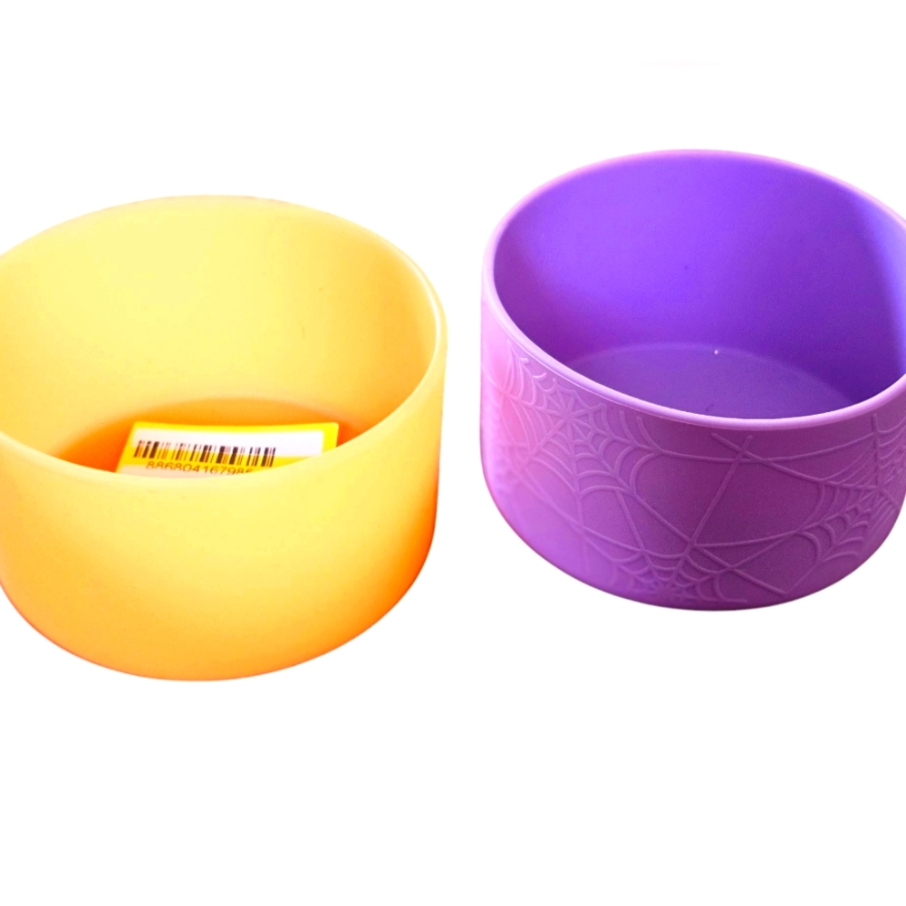 Orange and Purple Spiderweb Tumber Silicone Bottoms